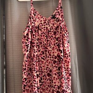 Torrid Leopard Print Peplum Georgette Tie-Front Cami